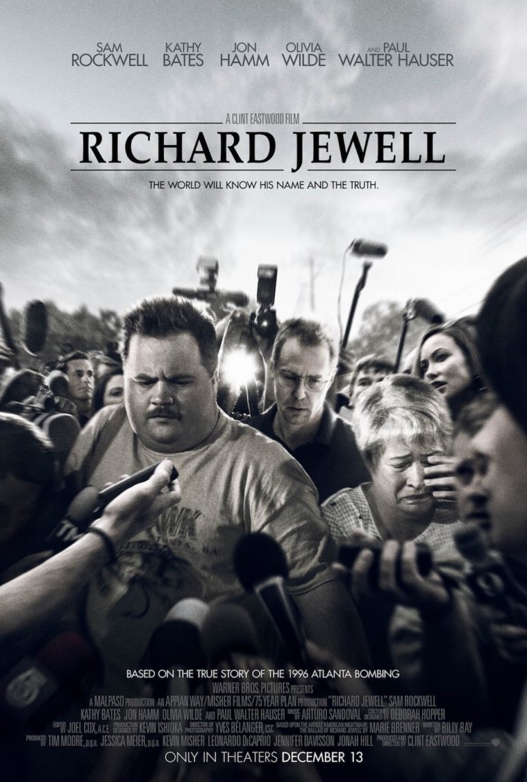 Le Cas Richard Jewell Réalisé par Clint Eastwood, avec Paul Walter Hauser, Sam Rockwell, Kathy Bates, Jon Hamm, Olivia Wilde