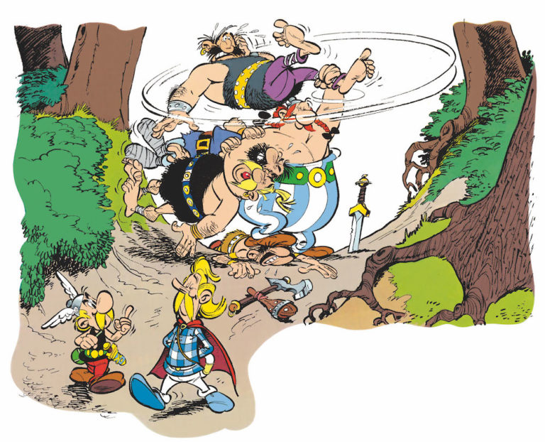 Le Menhir d’or, une aventure illustrée d’Astérix, écrite par René Goscinny et dessinée par Albert Uderzo